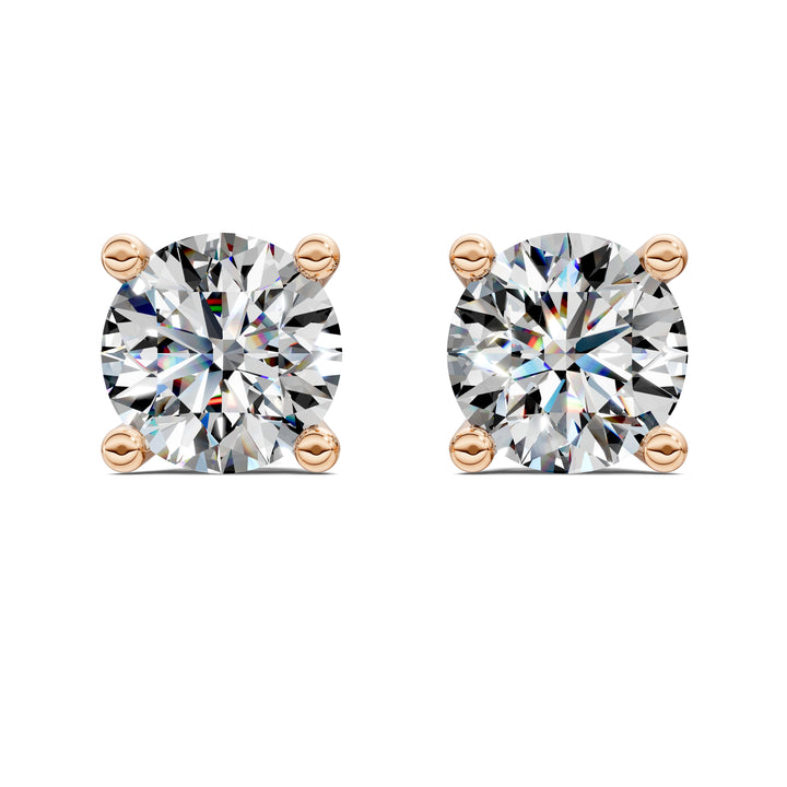 Round Cut Basket Studs 1.50TCW F VS