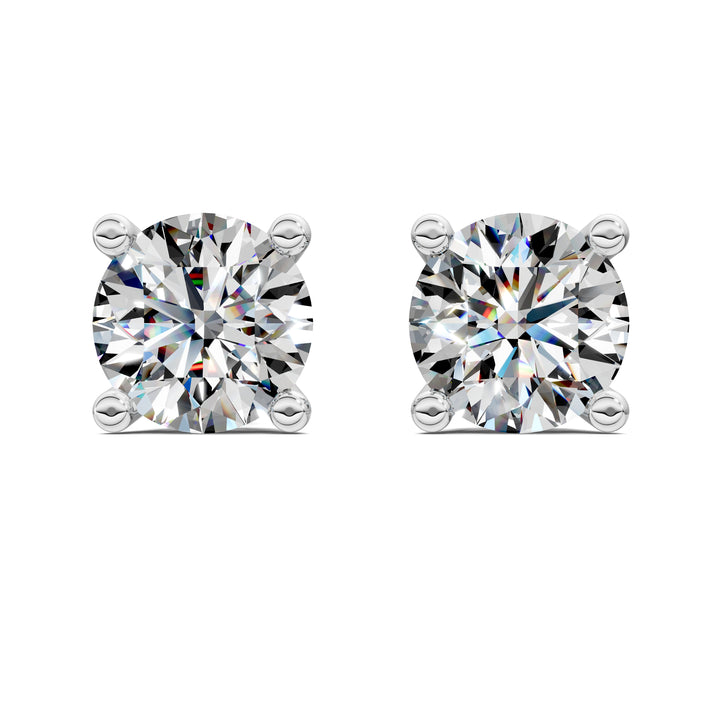 Round Cut Basket Studs 1.50TCW F VS