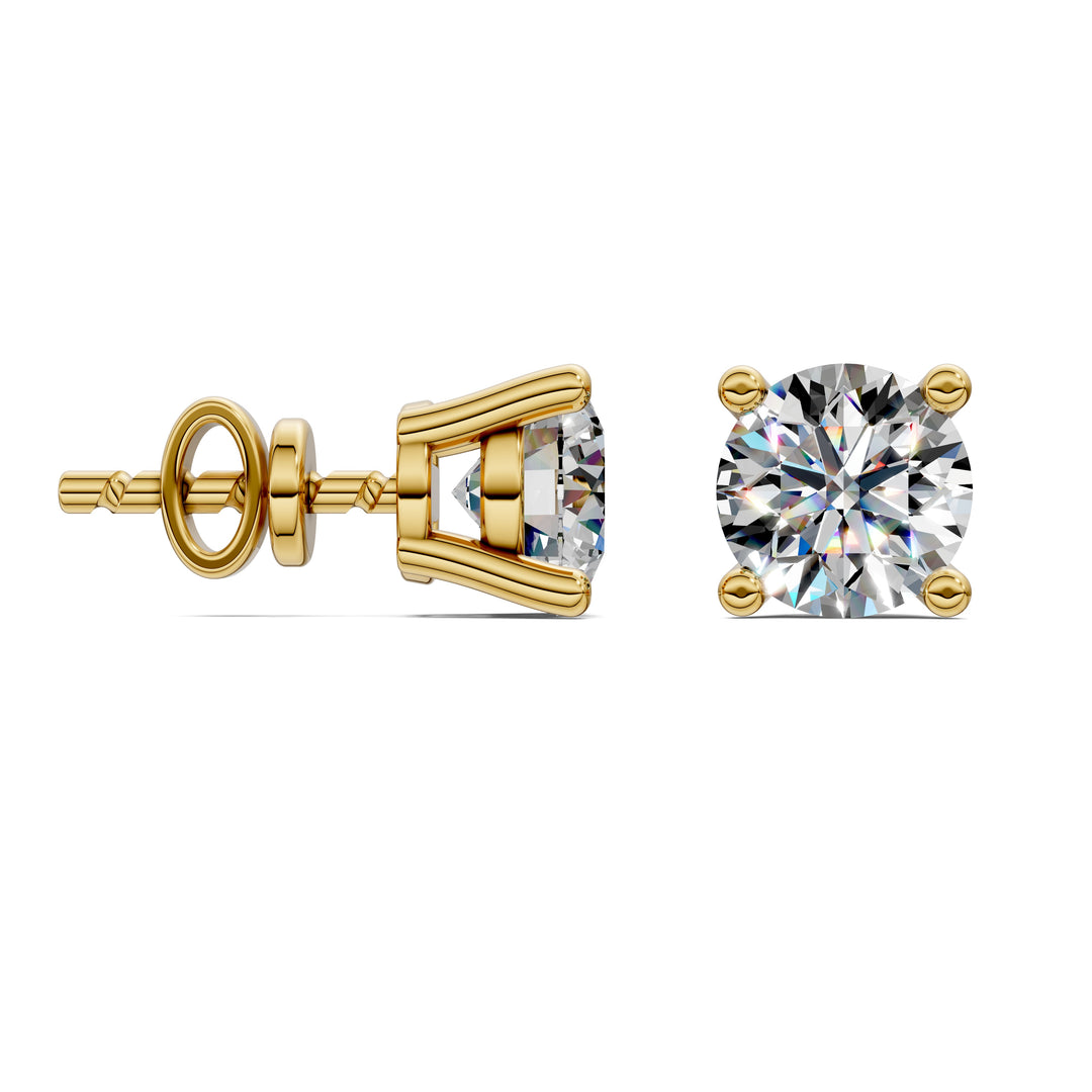 Round Cut Basket Studs 1.50TCW F VS