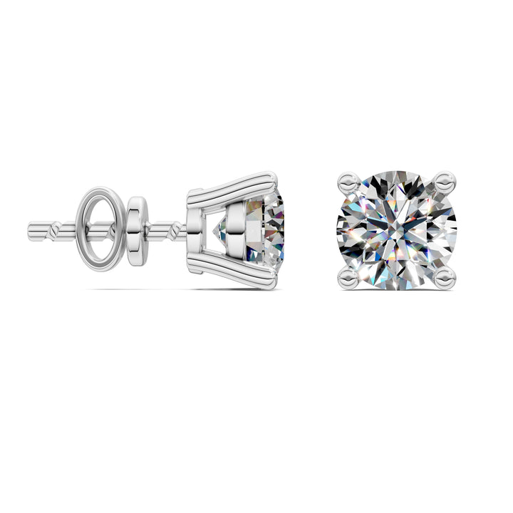 Round Cut Basket Studs 1.50TCW F VS