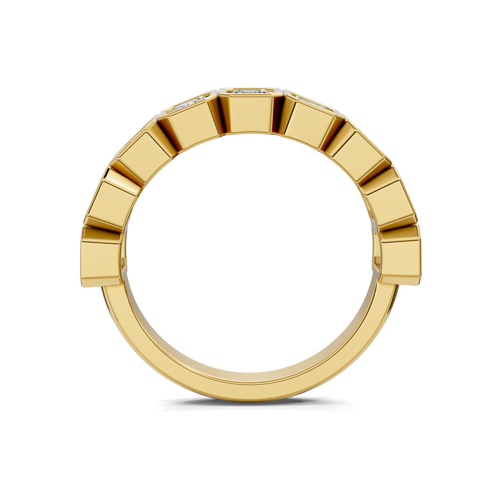 Kimberly  Bezel Emerald Cut  Band