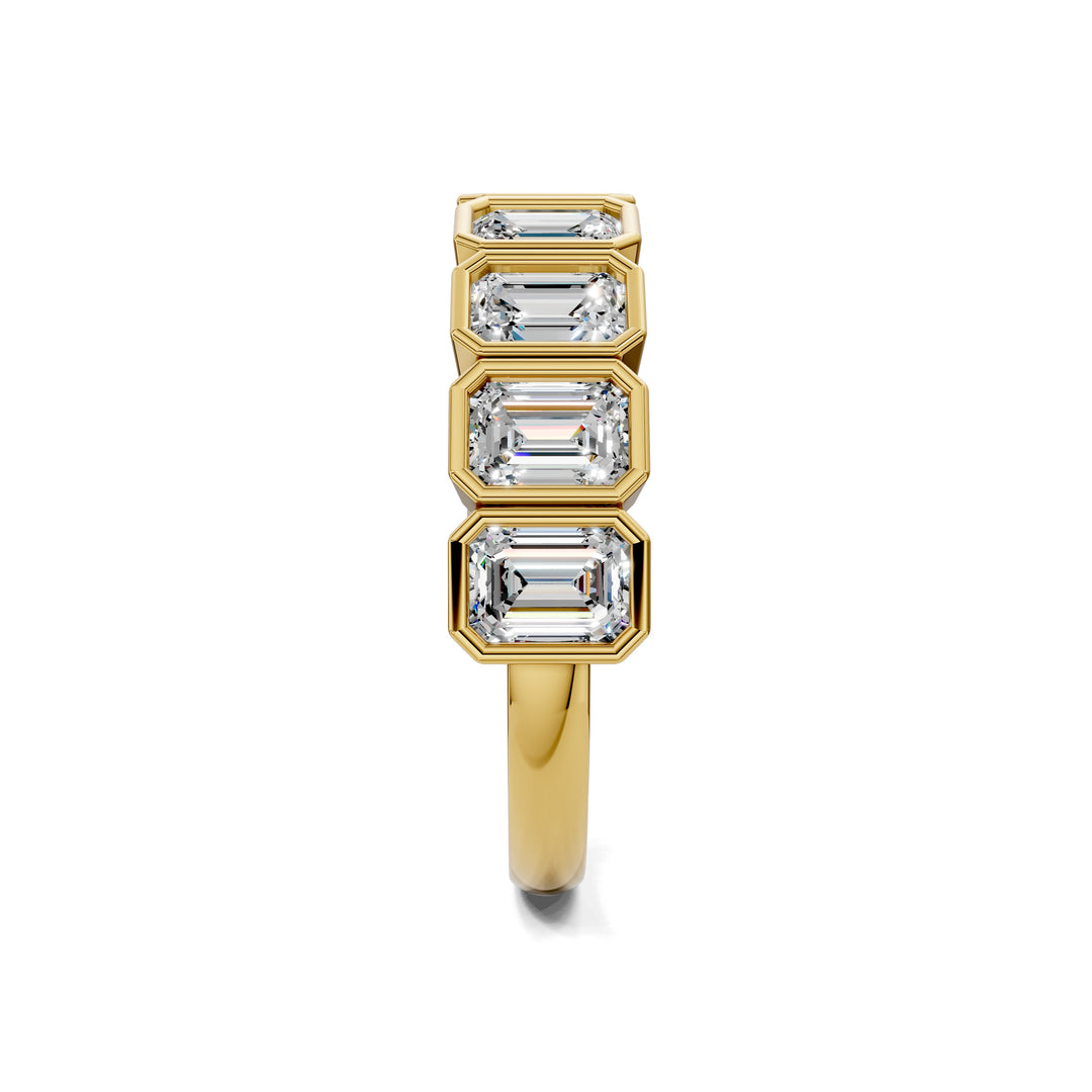 Kimberly  Bezel Emerald Cut  Band
