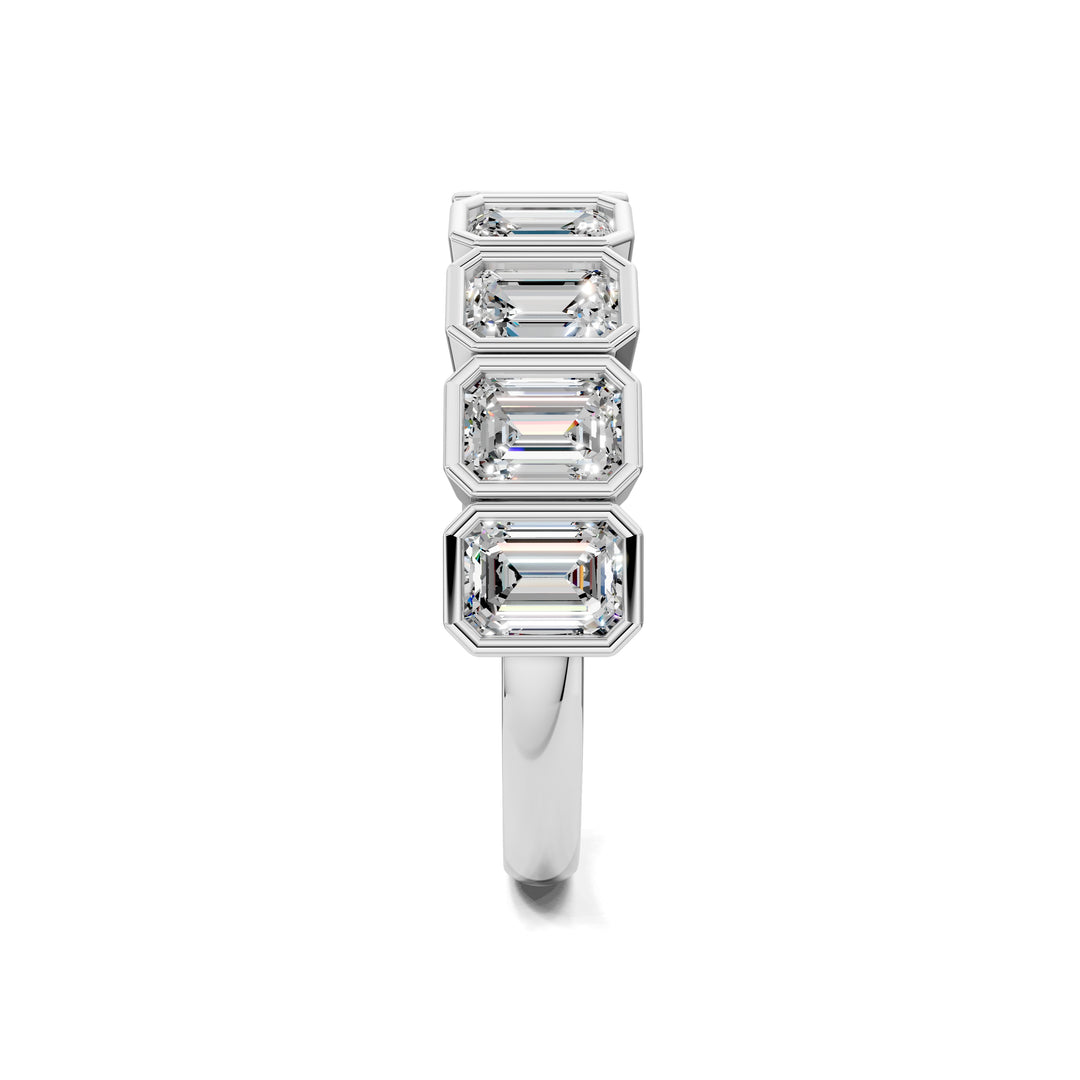 Kimberly  Bezel Emerald Cut  Band