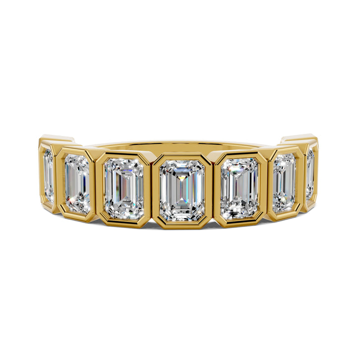 Kimberly  Bezel Emerald Cut  Band