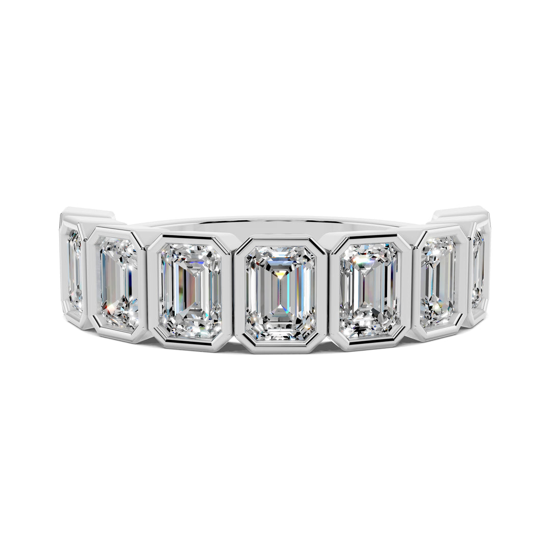 Kimberly  Bezel Emerald Cut  Band