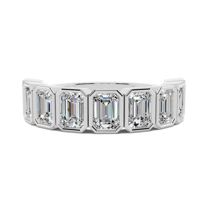 Kimberly  Bezel Emerald Cut  Band