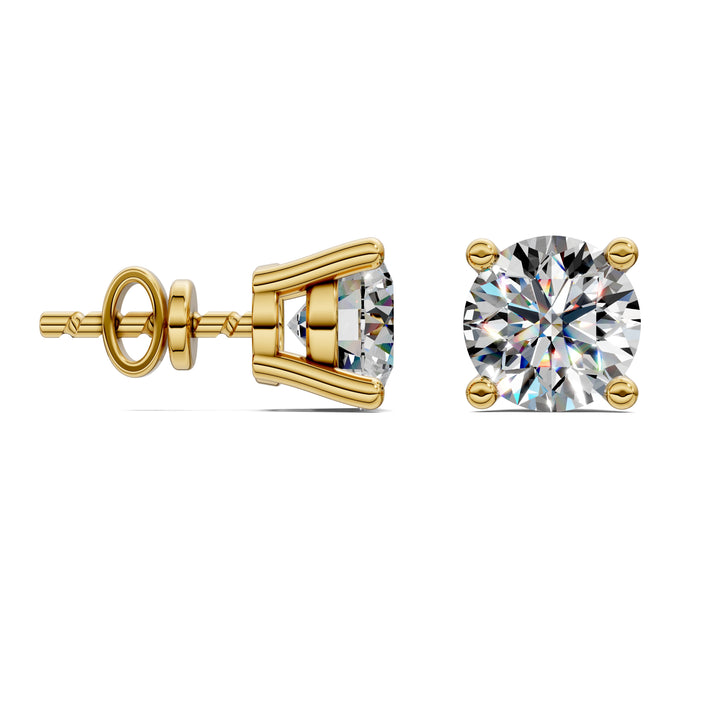 Round Cut Basket Studs 2TCW F VS