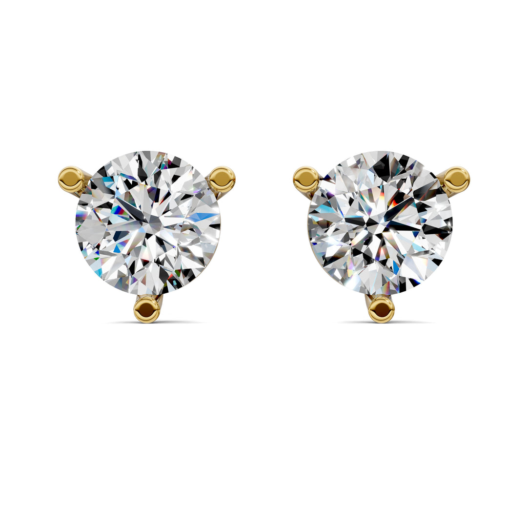 Round Cut Martini Studs 2TCW F VS
