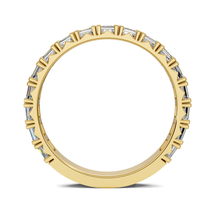 Tara Horizontal Emerald Diamond Band