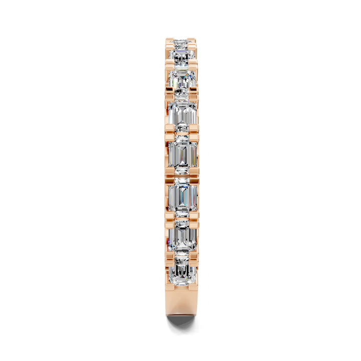 Tara Horizontal Emerald Diamond Band