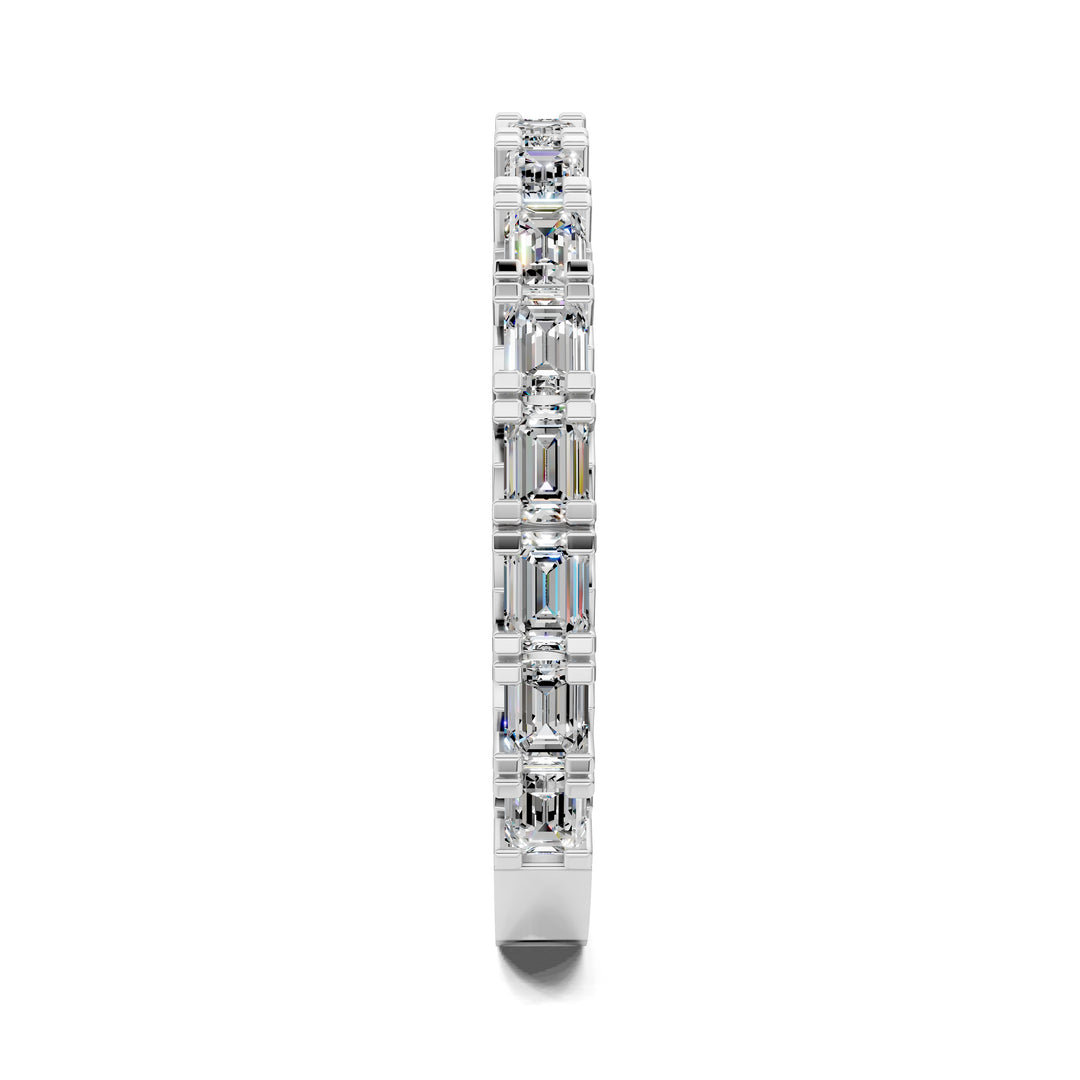 Tara Horizontal Emerald Diamond Band