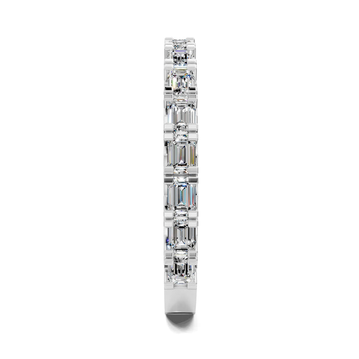 Tara Horizontal Emerald Diamond Band