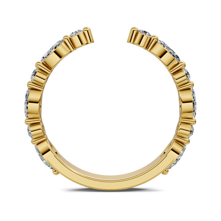 Melanie Round and Marquise Open Diamond Ring