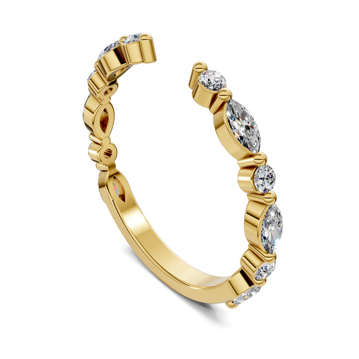 Melanie Round and Marquise Open Diamond Ring