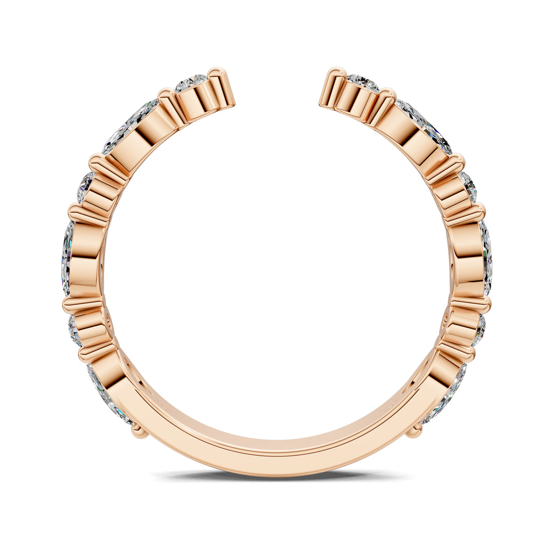 Melanie Round and Marquise Open Diamond Ring