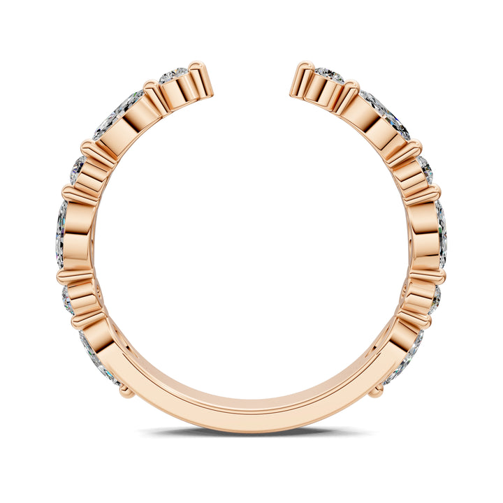 Melanie Round and Marquise Open Diamond Ring