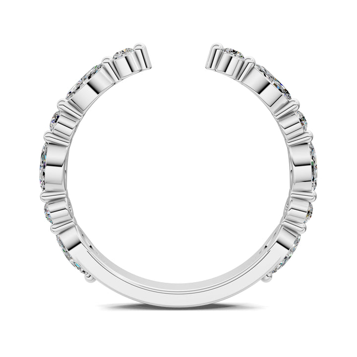 Melanie Round and Marquise Open Diamond Ring