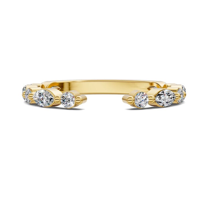 Melanie Round and Marquise Open Diamond Ring