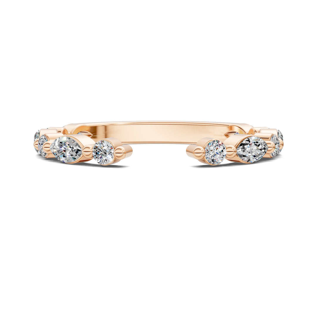 Melanie Round and Marquise Open Diamond Ring