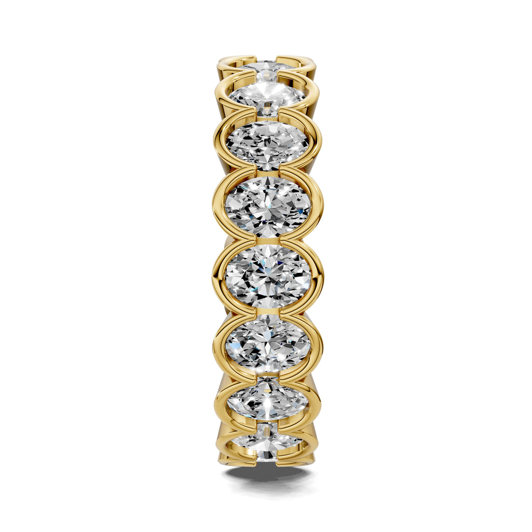 Holly Oval Semi-Bezel Eternity Band
