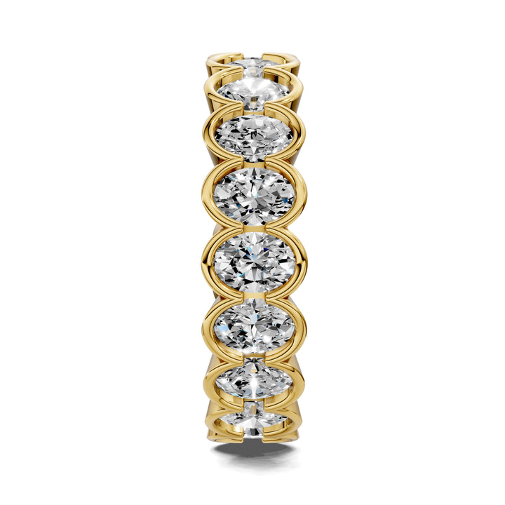 Holly Oval Semi-Bezel Eternity Band