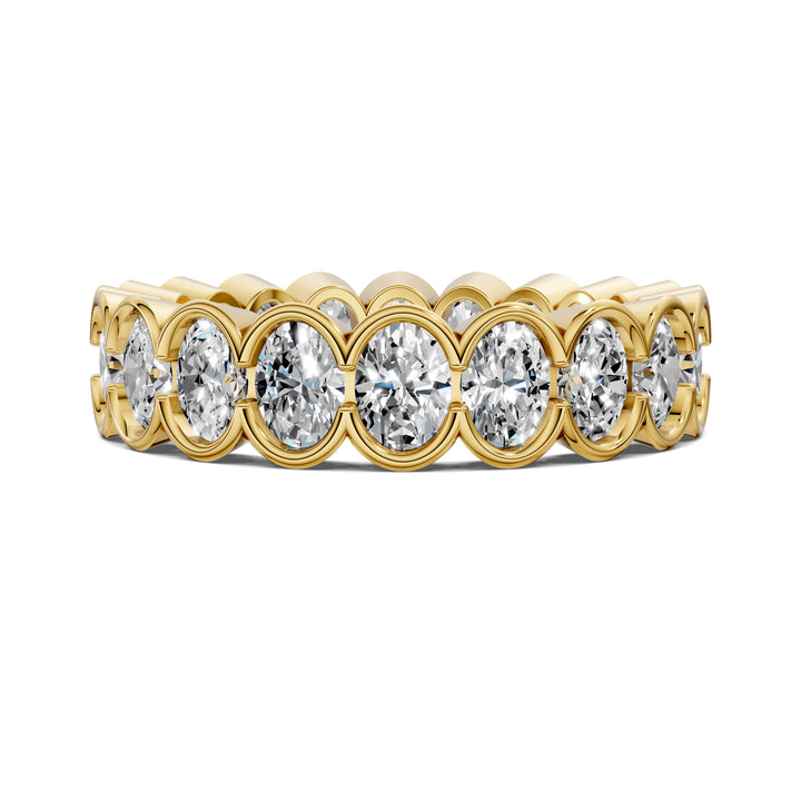 Holly Oval Semi-Bezel Eternity Band