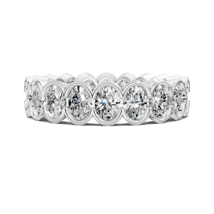 Holly Oval Semi-Bezel Eternity Band