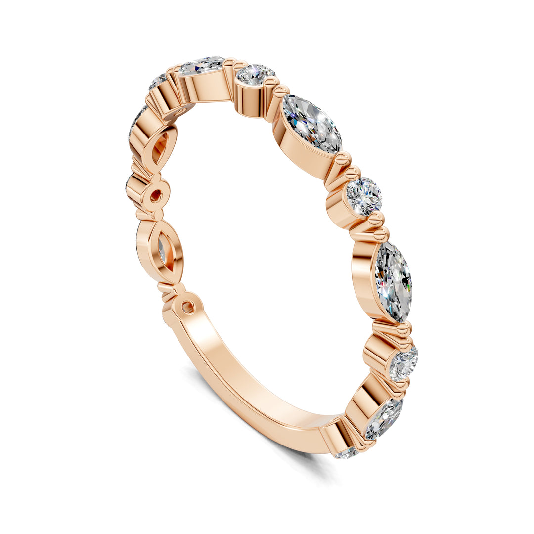 Meghan Round and Marquise Diamond Band