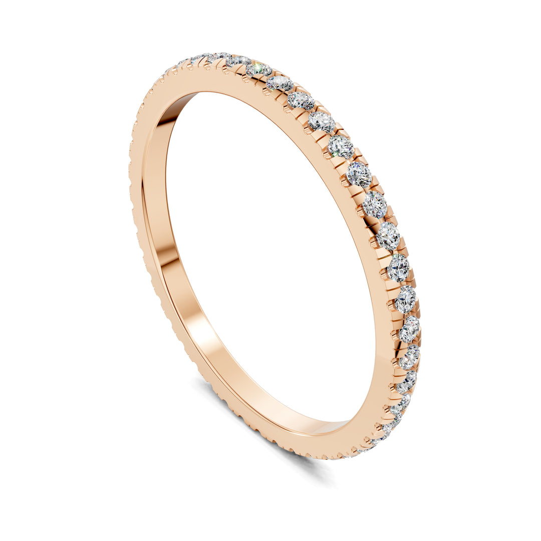 Kathleen Petite Scalloped Pavé Eternity Band