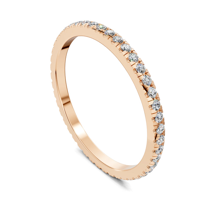 Kathleen Petite Scalloped Pavé Eternity Band