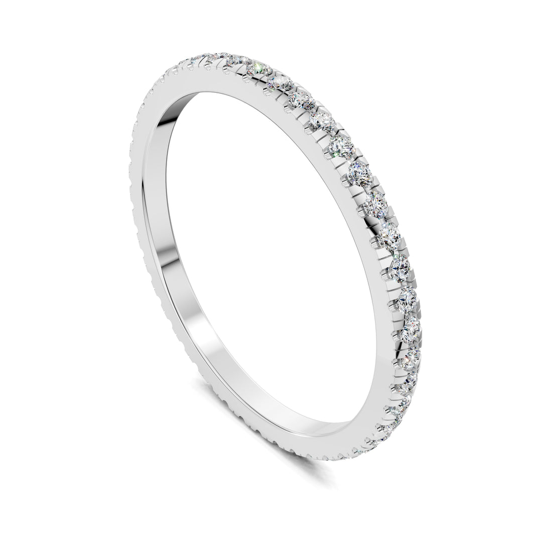 Kathleen Petite Scalloped Pavé Eternity Band