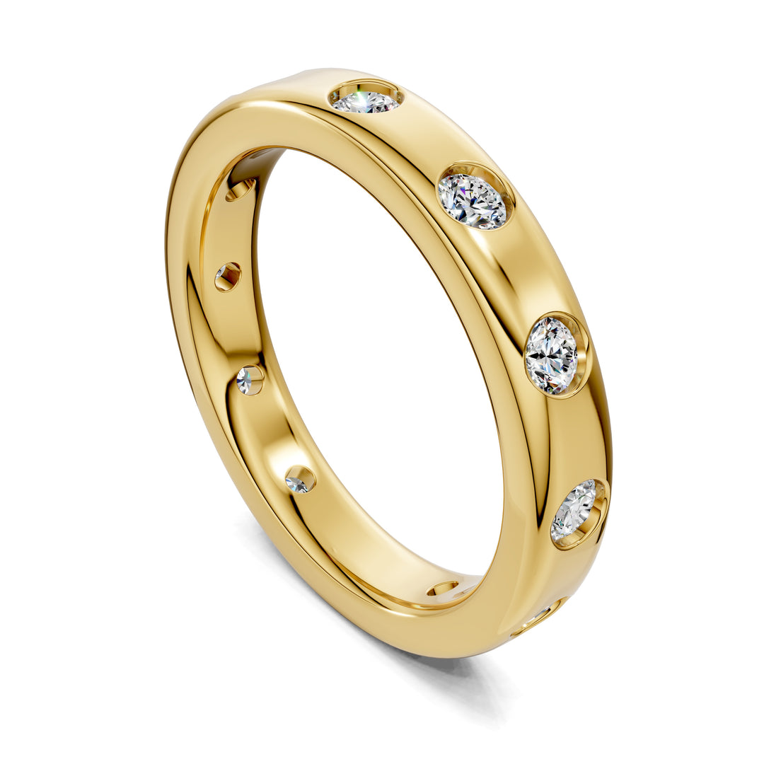 Julie Flush-Set Diamond Eternity Band