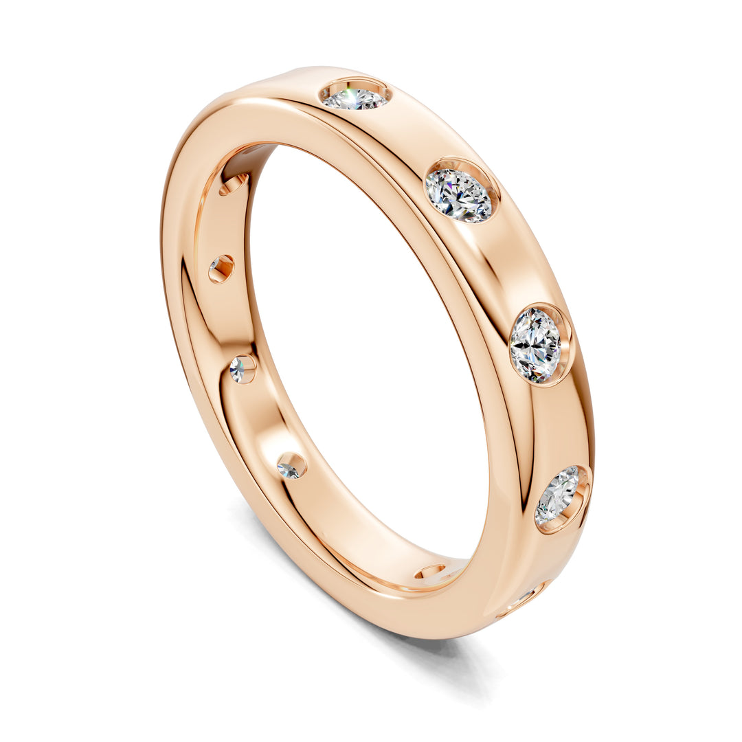 Julie Flush-Set Diamond Eternity Band