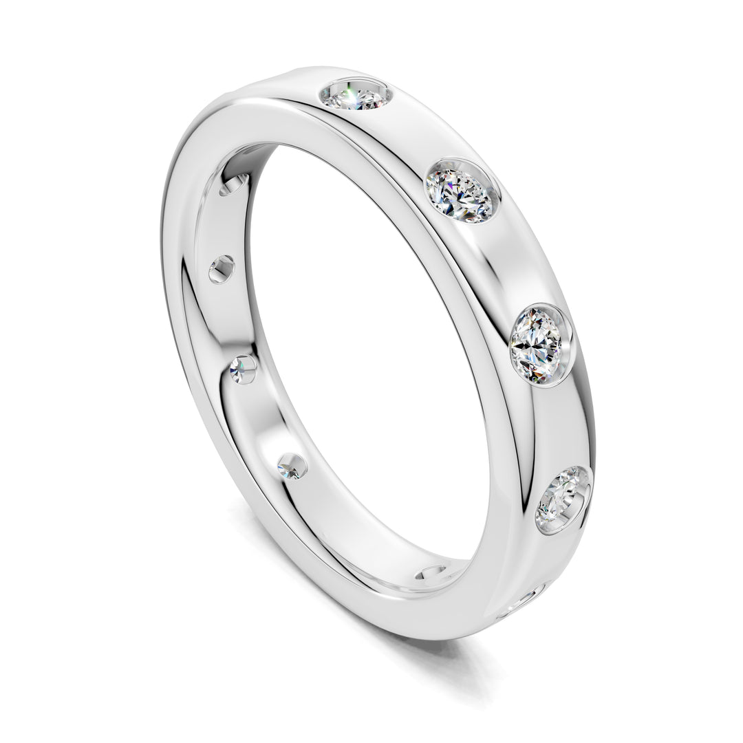 Julie Flush-Set Diamond Eternity Band