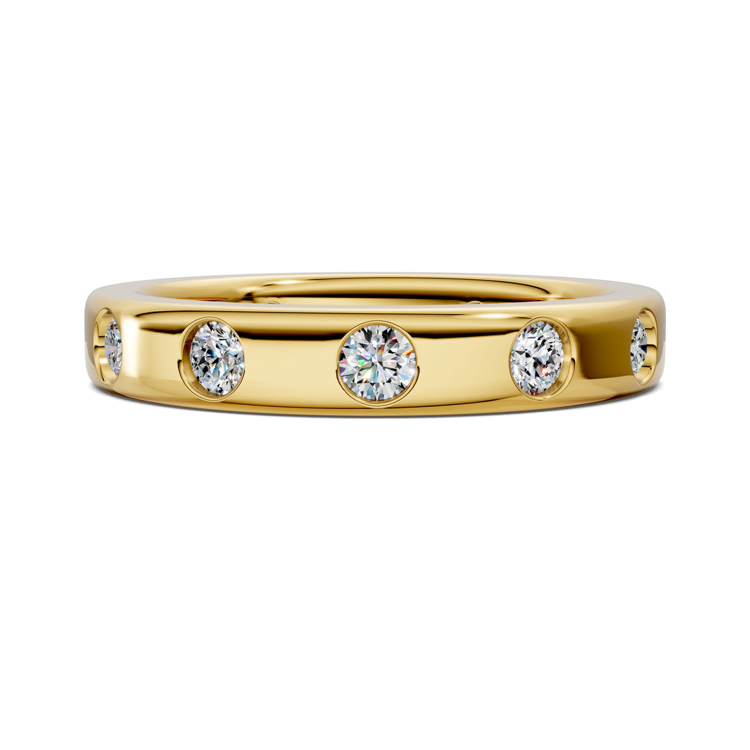 Julie Flush-Set Diamond Eternity Band