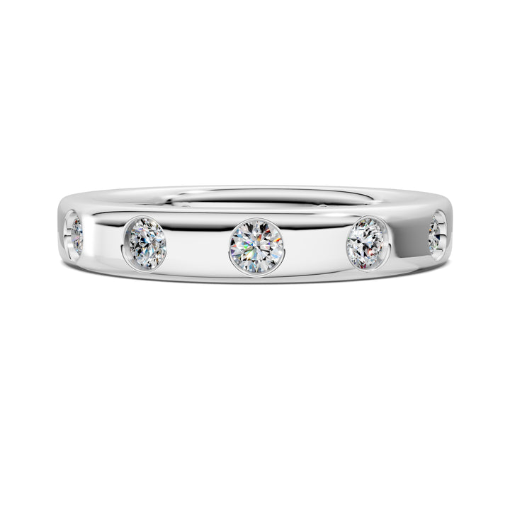 Julie Flush-Set Diamond Eternity Band