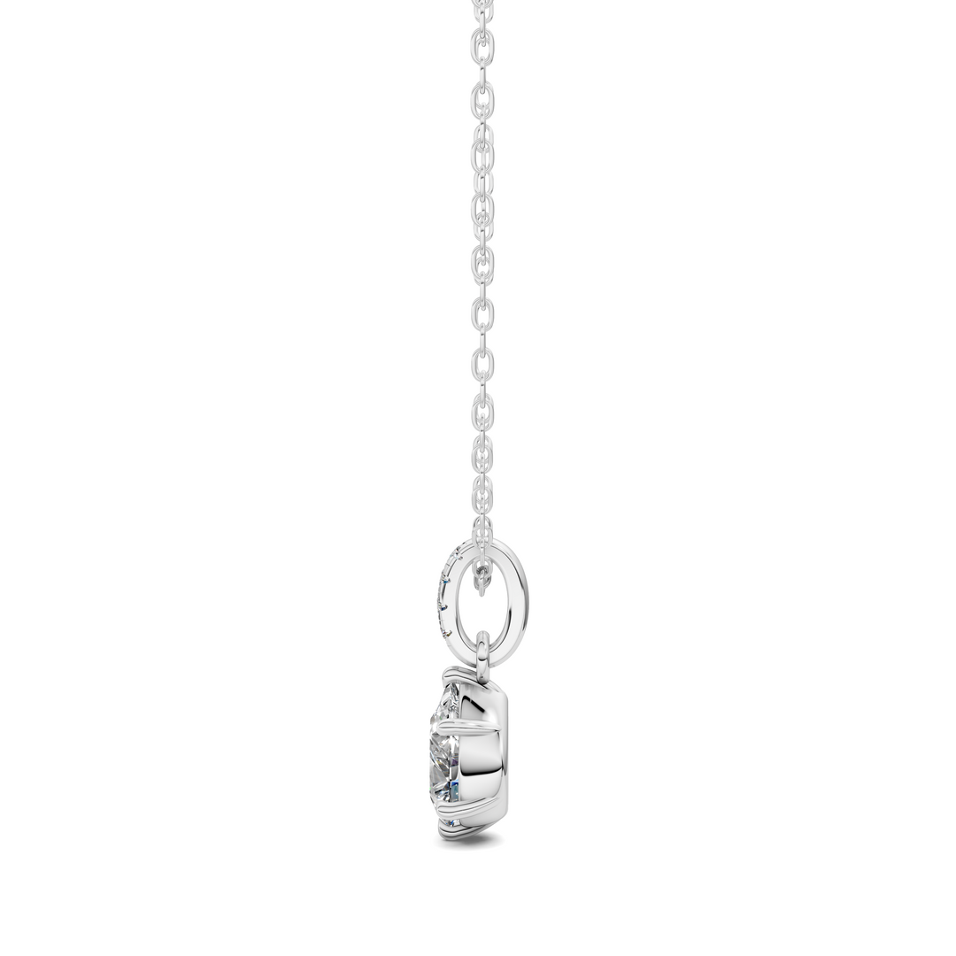 1.50CTW Pave Bail Pear Pendant