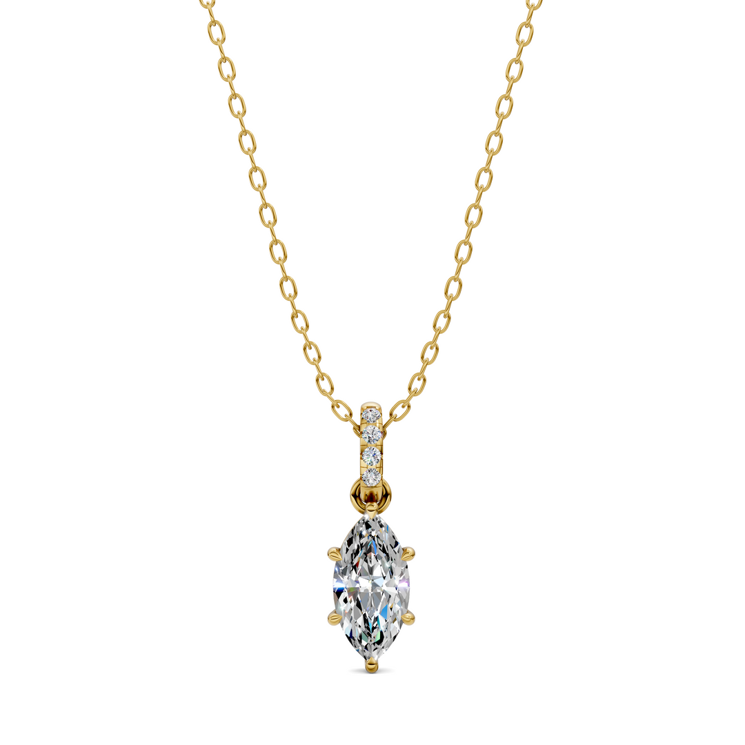1.50CTW Pave Bail Marquise Pendant