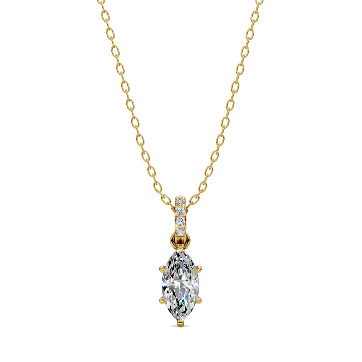 1.50CTW Pave Bail Marquise Pendant