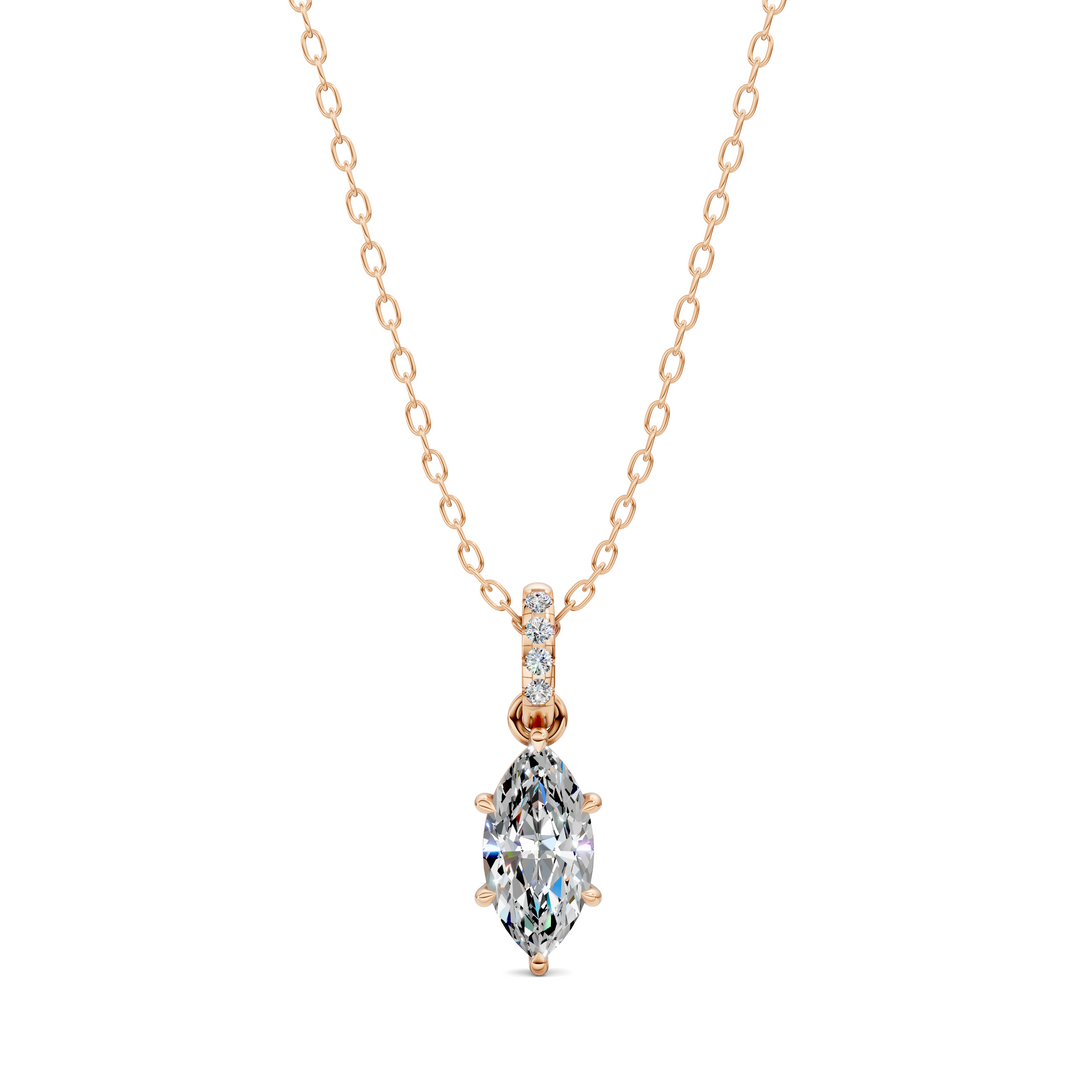 1.50CTW Pave Bail Marquise Pendant