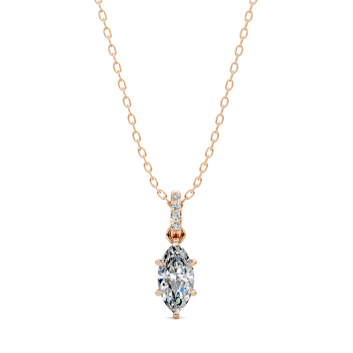 1.50CTW Pave Bail Marquise Pendant