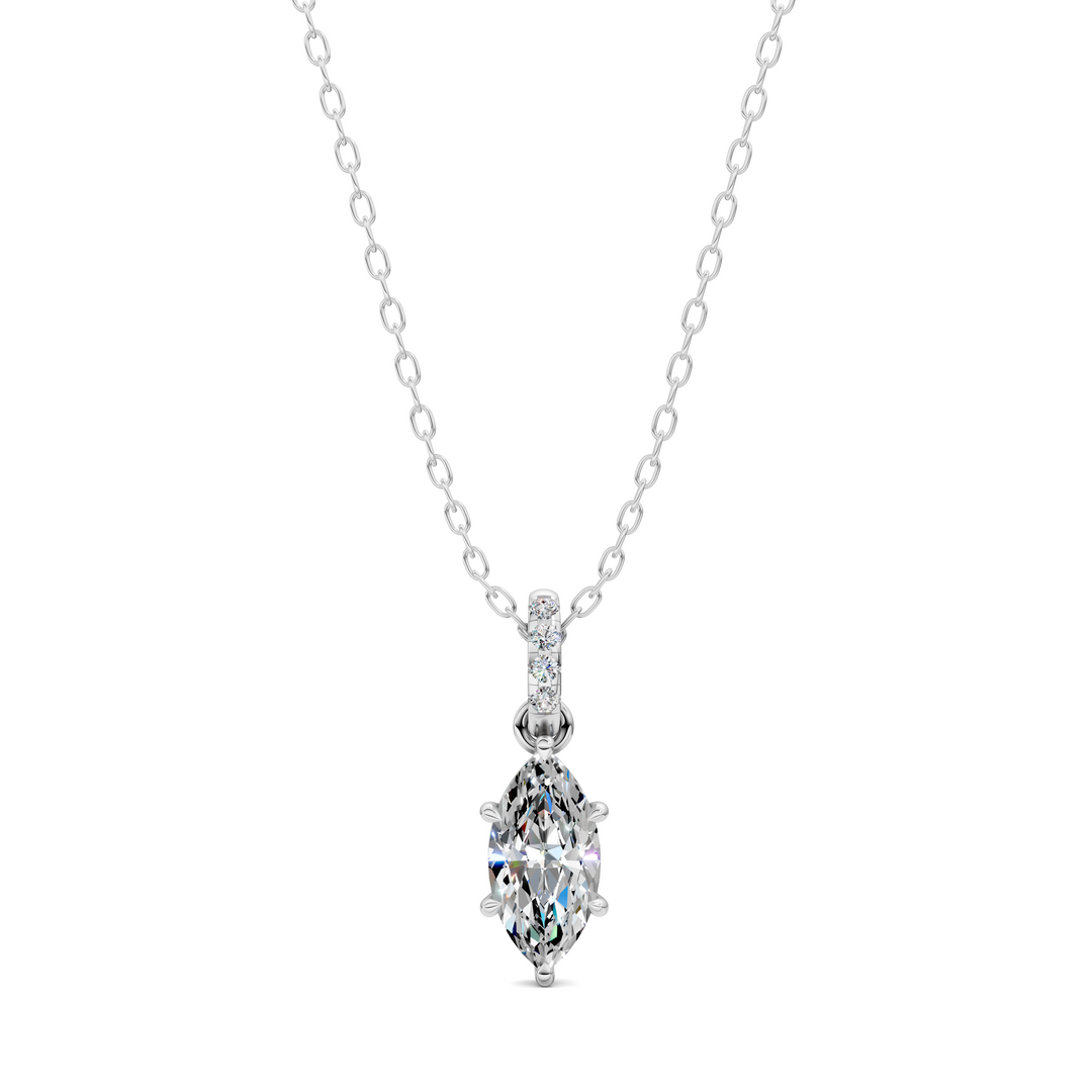 1.50CTW Pave Bail Marquise Pendant