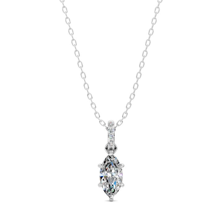 1.50CTW Pave Bail Marquise Pendant