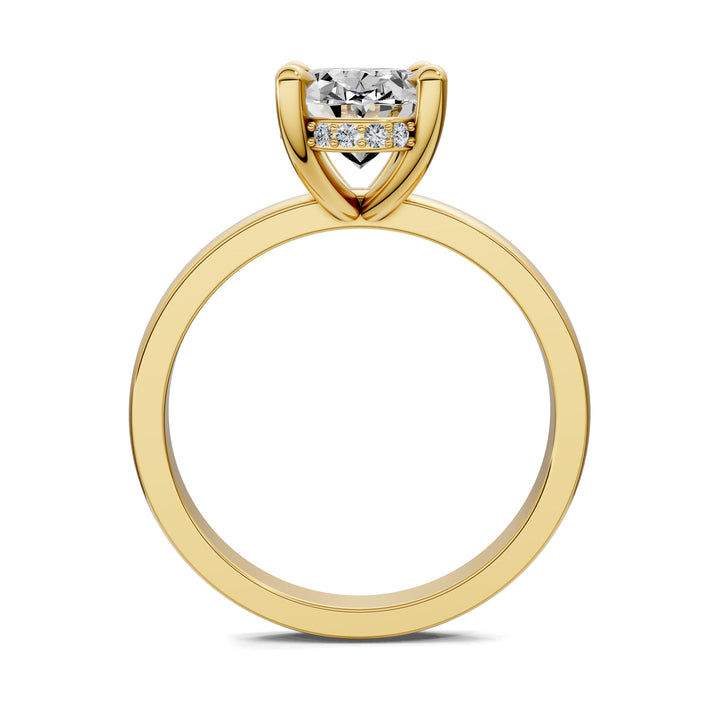 April Hidden Halo Engagement Ring