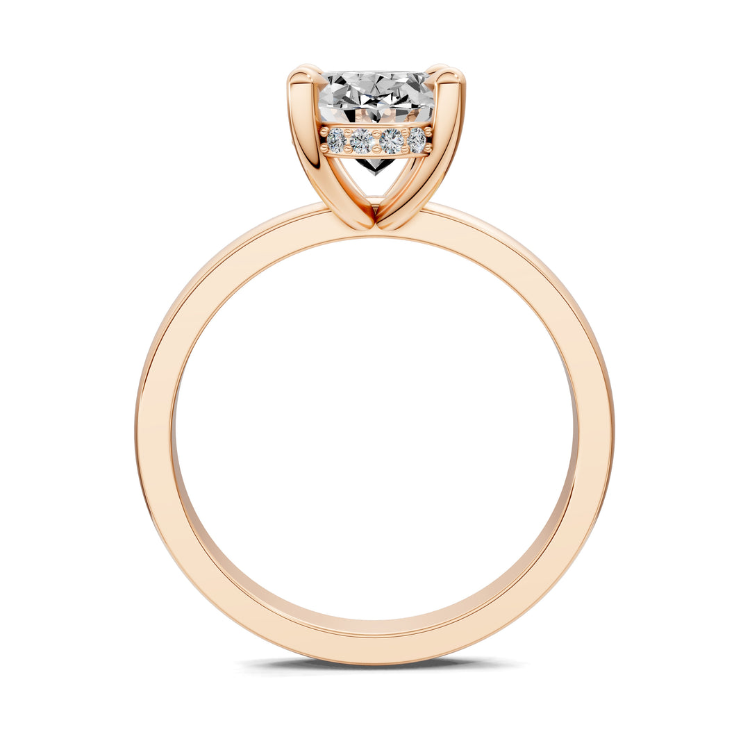 April Hidden Halo Engagement Ring