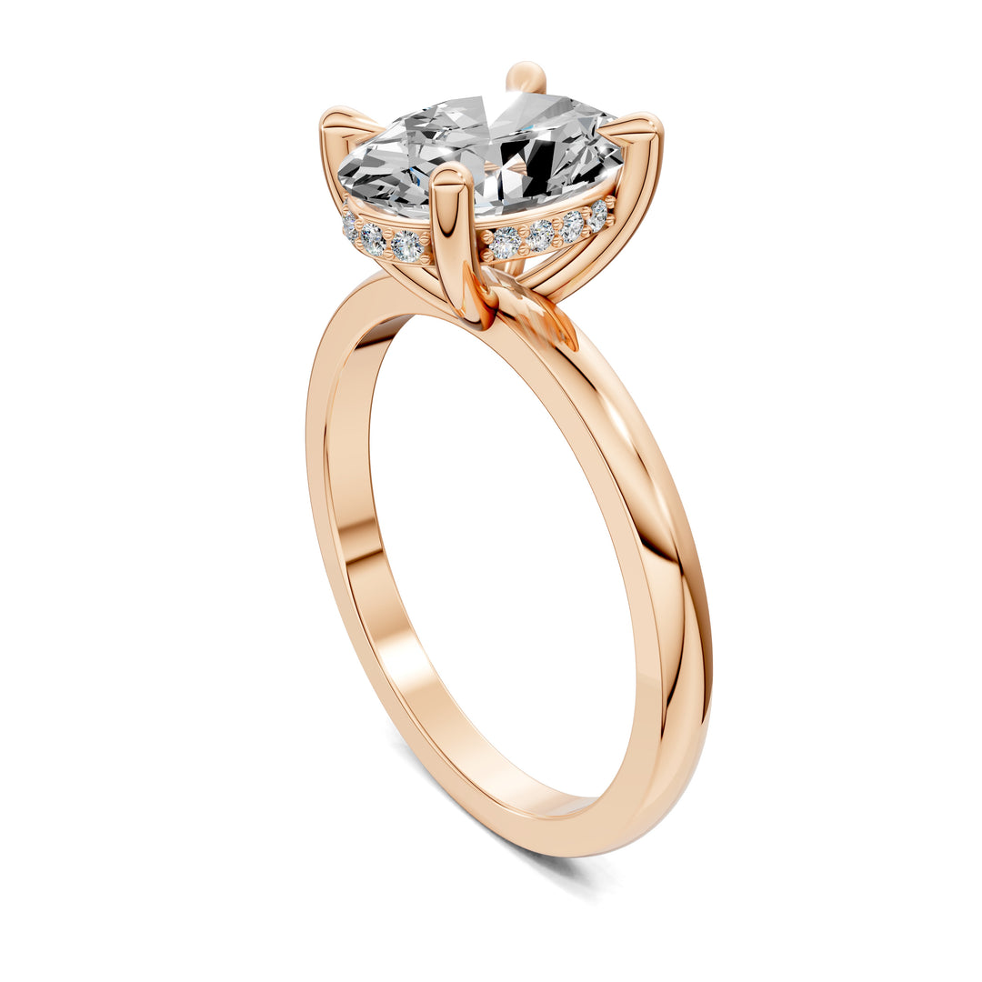 April Hidden Halo Engagement Ring