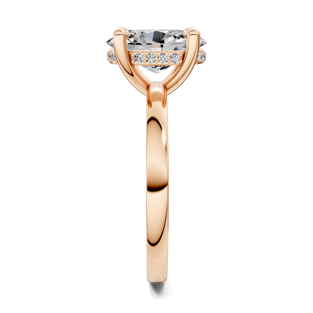 April Hidden Halo Engagement Ring