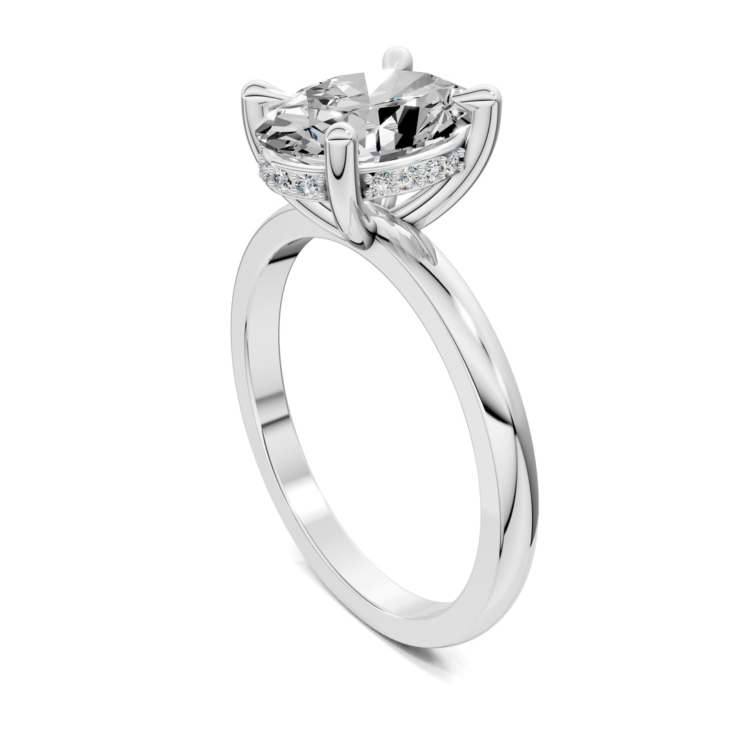April Hidden Halo Engagement Ring