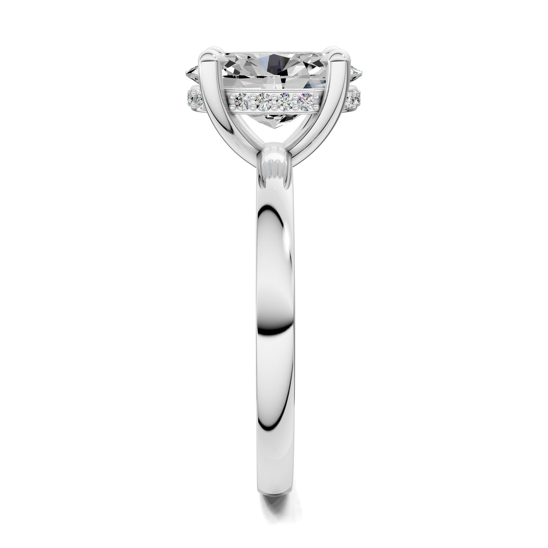 April Hidden Halo Engagement Ring