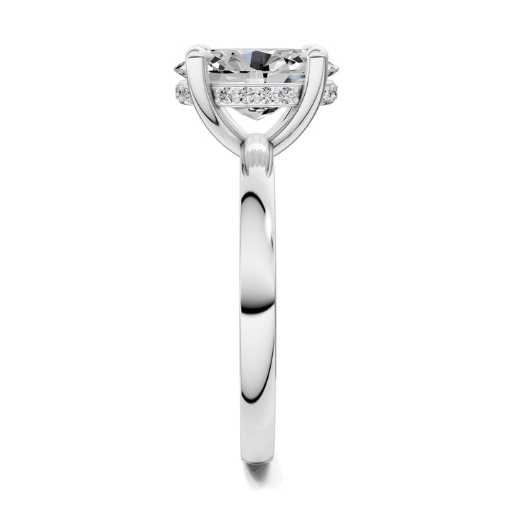 April Hidden Halo Engagement Ring